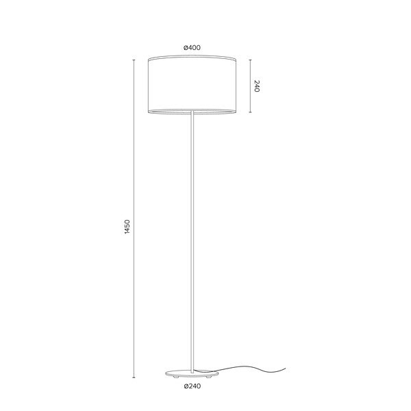 Черна медна подова лампа , ⌀ 40 cm Mika - Sotto Luce-image-1