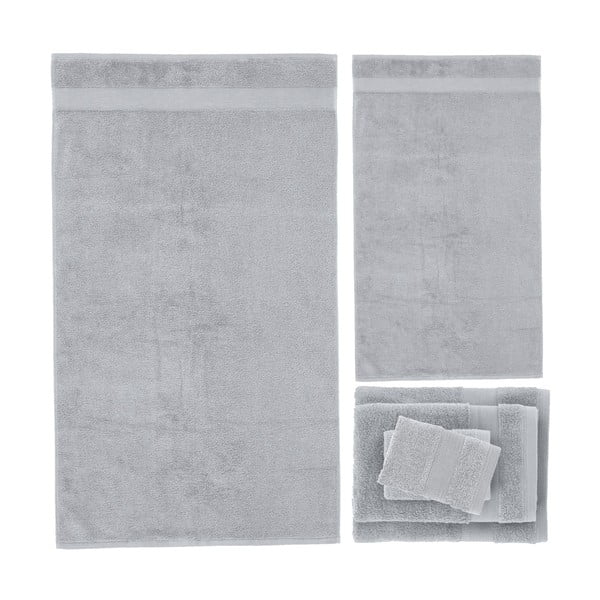 Светлосиви памучни хавлии и кърпи за баня в комплект от 6 бр. от тери Anti-Bacterial – Catherine Lansfield-image-2