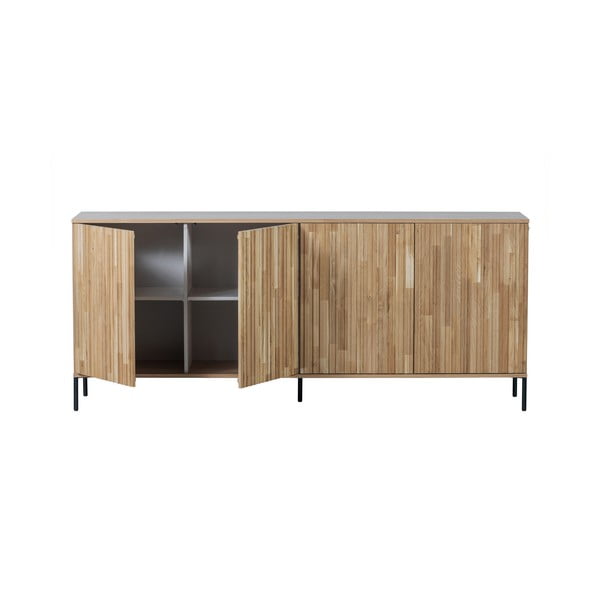 Скрин от декор от дъб  в естествен цвят 200x85x44 cm Gravure – WOOOD-image-3