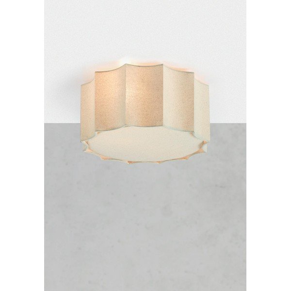 Бежово метално осветително тяло за таван с текстилен абажур ø 35 cm Olea – Markslöjd-image-1