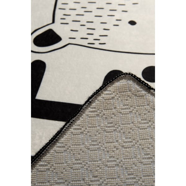 Черно-бял детски нехлъзгащ се килим , 100 x 160 cm Little Bear - Conceptum Hypnose-image-3