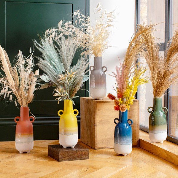 Зелена ваза Bohemian Home , височина 23 cm Mojave - Sass & Belle-image-1