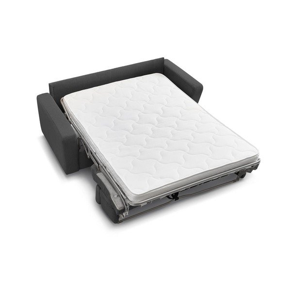 Тъмносив разтегателен диван от рипсено кадифе 195 cm Monaco – Bobochic Paris-image-4