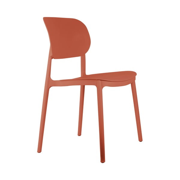 Оранжеви пластмасови трапезни столове в комплект от 4 бр. Cheer – Leitmotiv