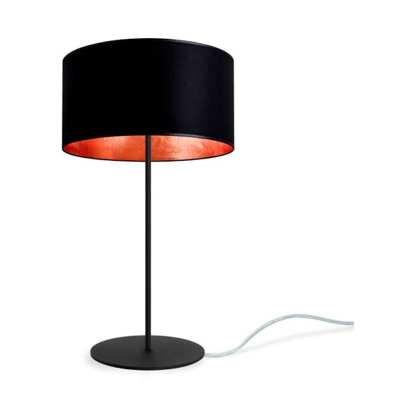 Černo-měděná stolní lampa Bulb Attack Tres, ⌀ 36 cm
