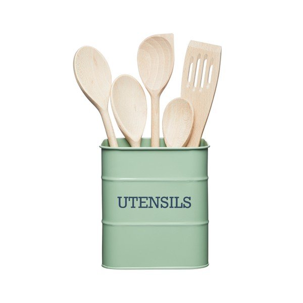 Зелена поставка за кухненски инструменти Living Nostalgia - Kitchen Craft-image-1