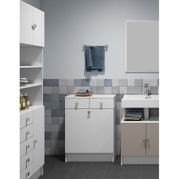 Бял нисък шкаф за баня 60x82 cm Combi - TemaHome-image-1