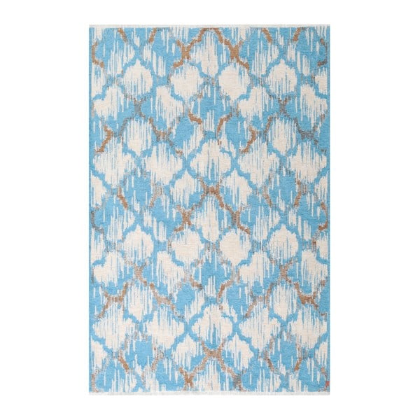 Oboustranný modro-hnědý koberec Vitaus Camila, 77 x 200 cm