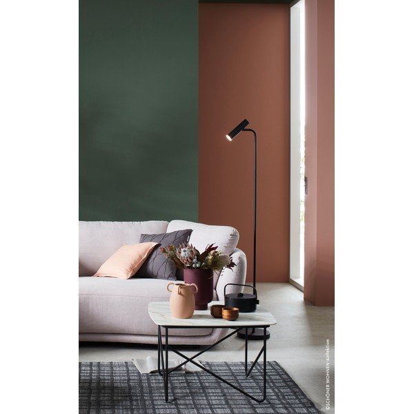 Черна LED затъмняваща се подова лампа (височина 154 cm) Stina – Fischer & Honsel-image-1