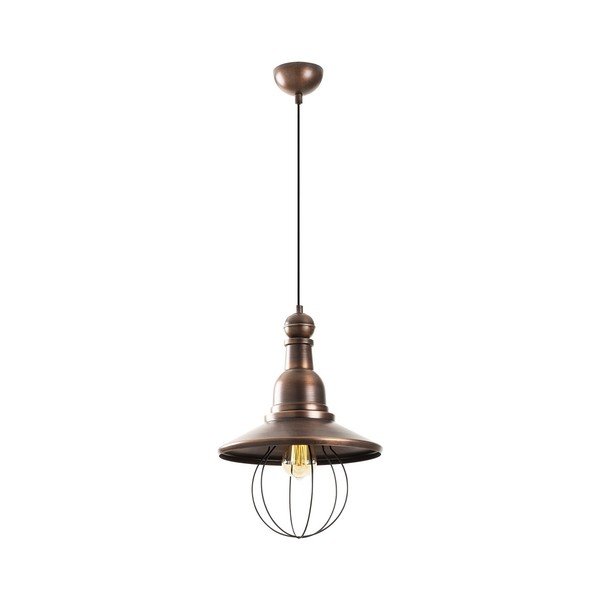 Černé kovové závěsné svítidlo v měděné barvě Opviq lights Dariea-image-2