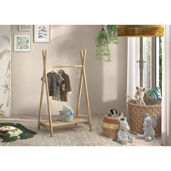 Детска закачалка от масивен дъб в естествен цвят 74x132 cm Forrest – Vipack-image-1