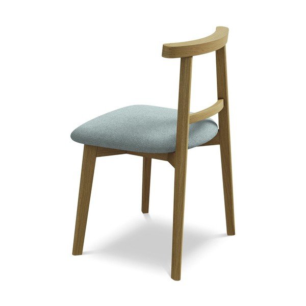 Син трапезен стол от масивна дървесина Ohelo – Makamii-image-3