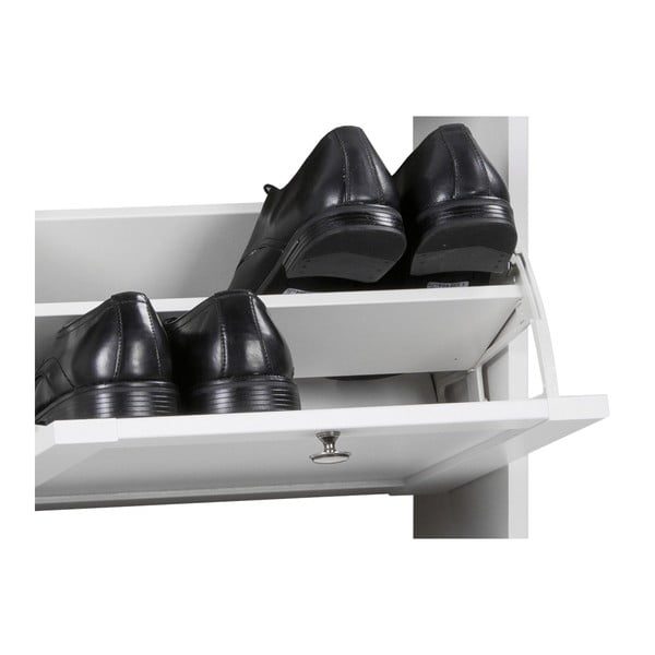 Бяла етажерка за обувки с панти от Landwood - Intertrade