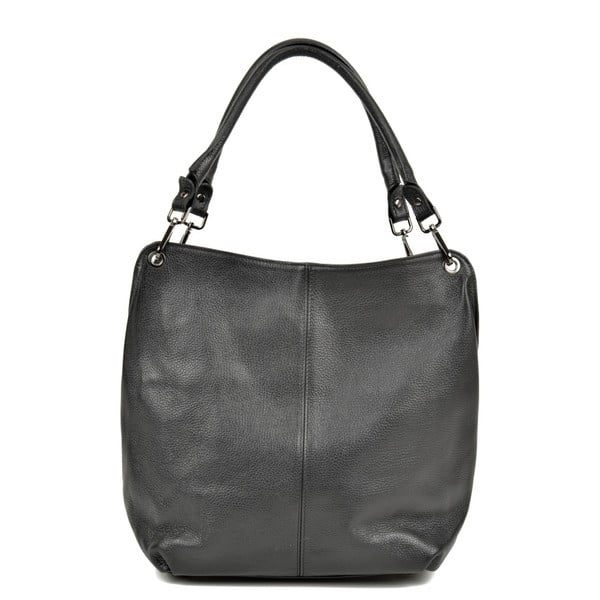 Черна кожена чанта Sally - Anna Luchini
