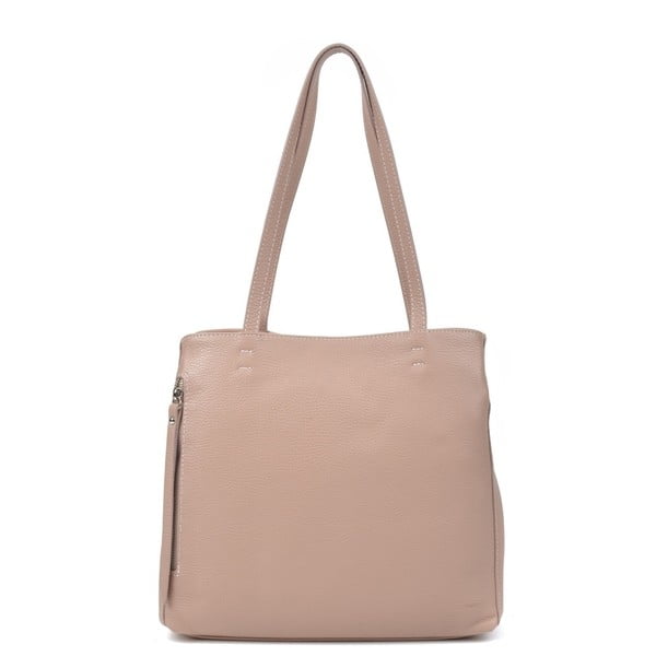 Розова и бежова кожена чанта Murlo - Roberta M