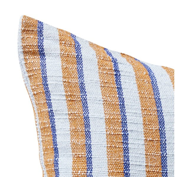 Синьо-кафява памучна възглавница Rita, 50 x 50 cm - Hübsch-image-2