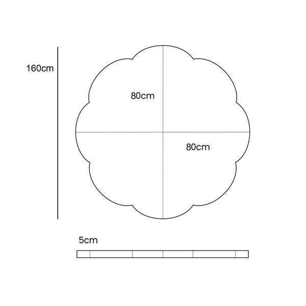 Сиво детско килимче за игра 160x160 cm – Meowbaby-image-3