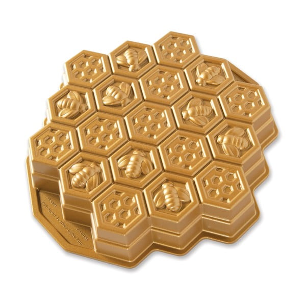 Форма за печене с пчелен мед в златист цвят , 2,4 л Bee - Nordic Ware