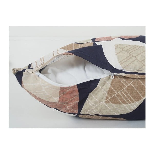 Кафяво единично  крепирано спално бельо 140x200 cm Autumn Leaf – B.E.S.-image-2