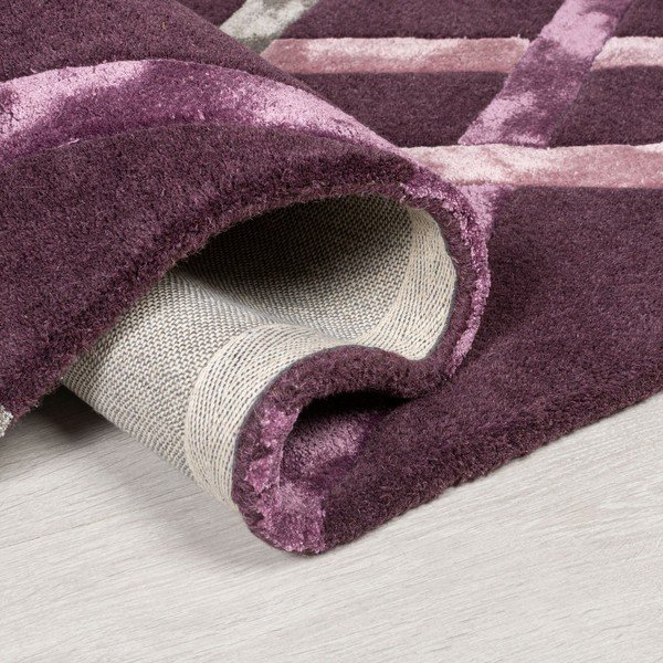 Лилав килим от вискоза , 160 x 230 cm Trellis - Flair Rugs-image-1