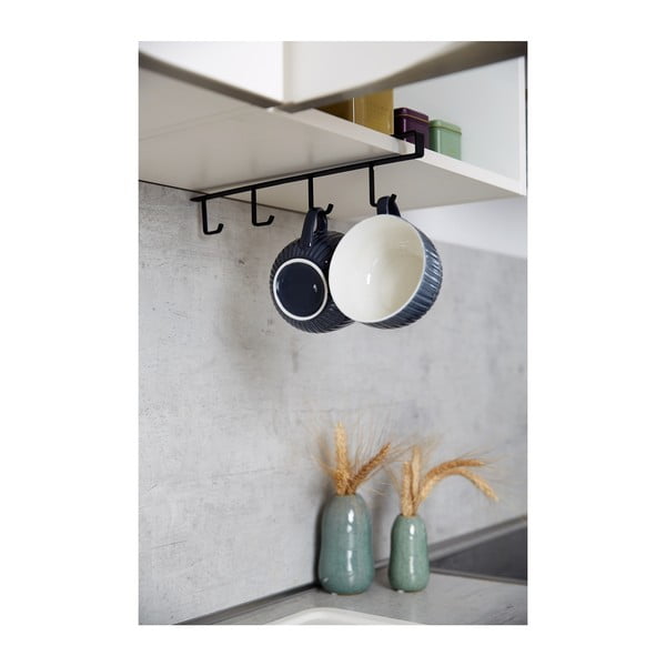 Черна закачалка за 4 чаши под рафта - Wenko-image-2