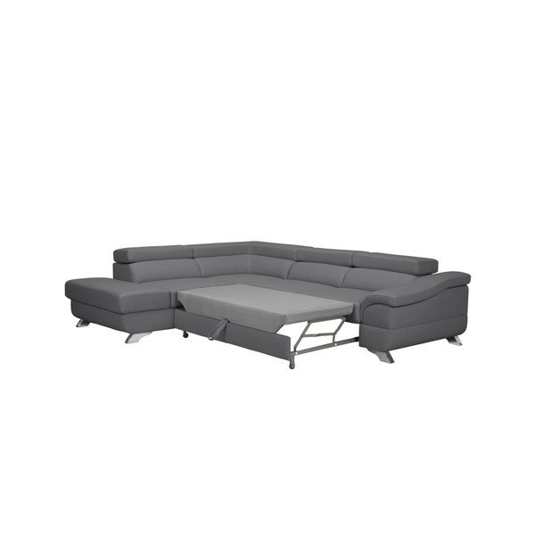 Разтегателен диван Gamma grey с място за съхранение, лява страна - Windsor & Co Sofas-image-2