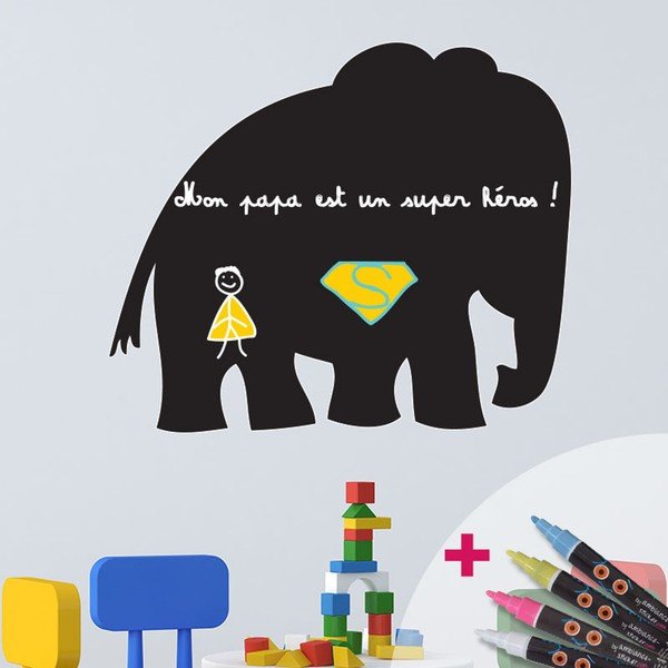Set popisovací samolepky a 4 fixů Ambiance Elephant