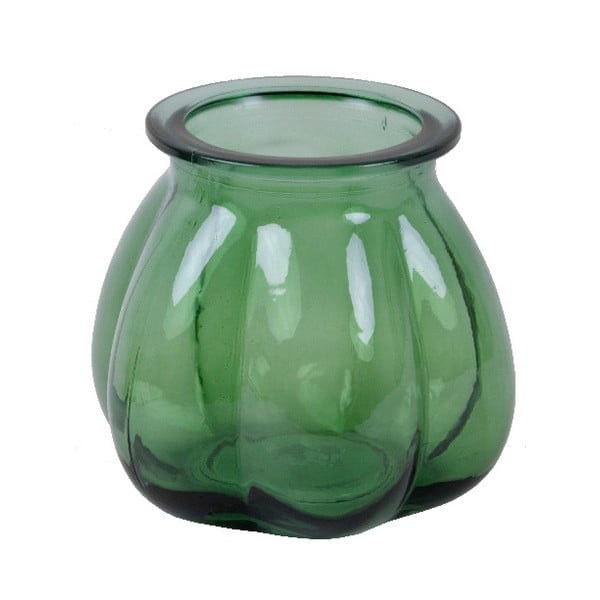 Зелена ваза от рециклирано стъкло Tangerine, височина 16 cm - Ego Dekor