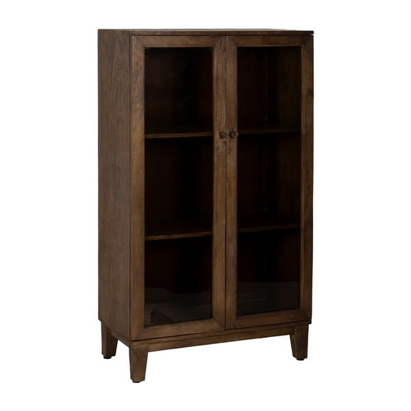 Кафява витрина от масивно манго 80x140x40 cm Ravi – Ixia