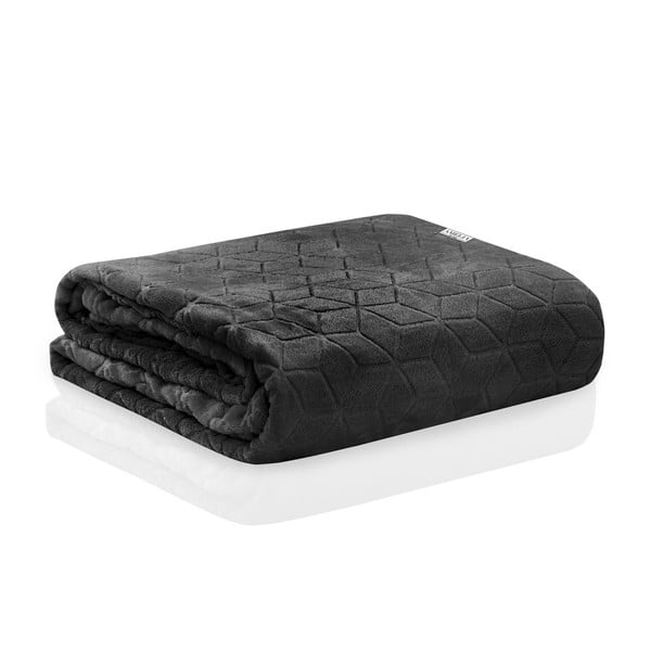 Черно одеяло от микрофибър Nessa, 150 x 70 cm - DecoKing