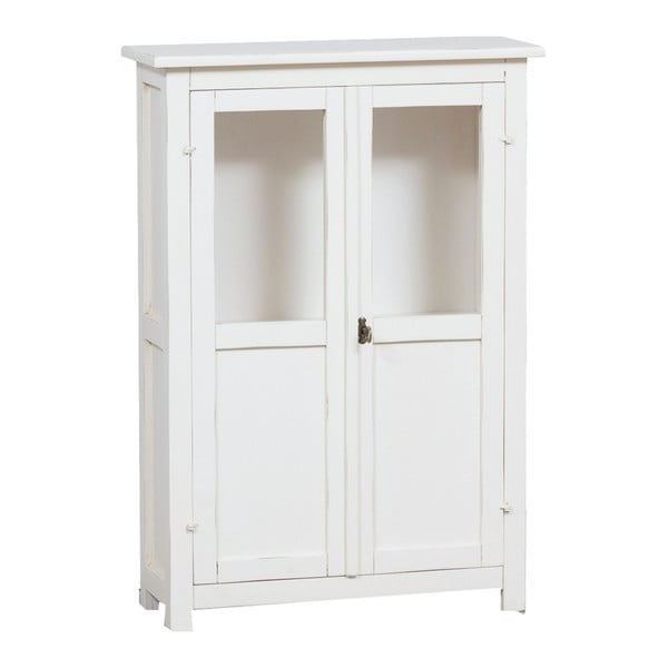 Bílá dvoudveřová dřevěná skříňka Biscottini Display