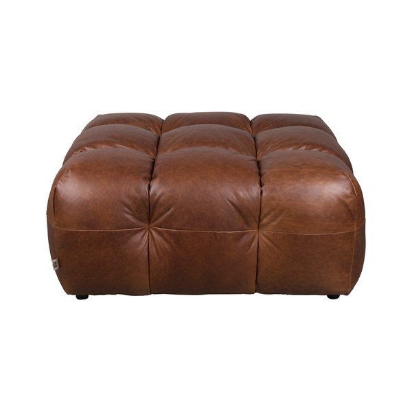 Кафява кожена модулна табуретка Hackman – Dutchbone