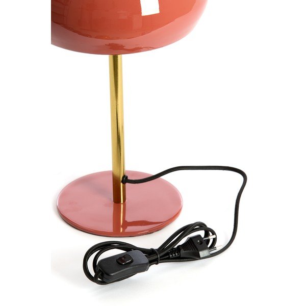 Настолна лампа в цвят сьомга с метален абажур (височина 34 cm) Surin – Light & Living-image-3