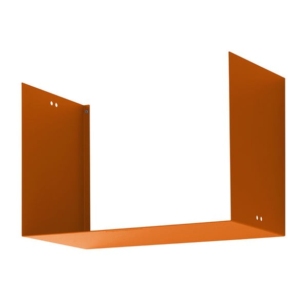 Oranžová kovová nástěnná polička Mi piace molto Geometric Medium