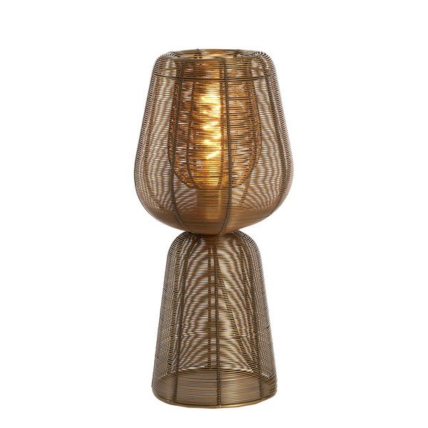 Метална настолна лампа в бронзов цвят (височина 42 cm) Aboso – Light & Living-image-1