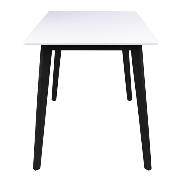 Бяла маса за хранене с черна конструкция , 120 x 70 cm Vojens - Bonami Essentials-image-2