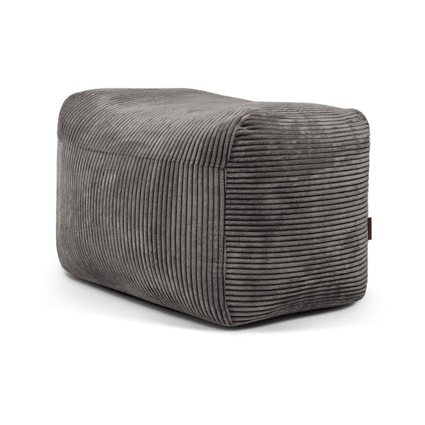 Тъмносив пуф от рипсено кадифе Plus 70 Lounge – SLOWDOWN