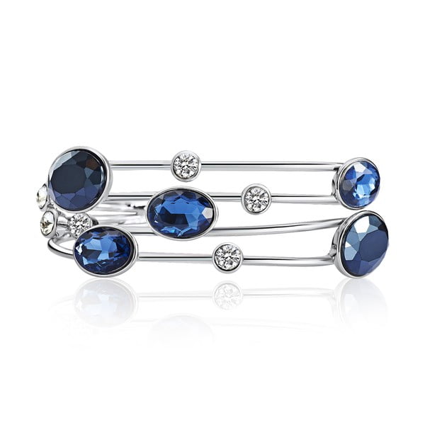 Postříbřený náramek s modrými krystaly Swarovski Saint Francis Crystals Reina-image-2