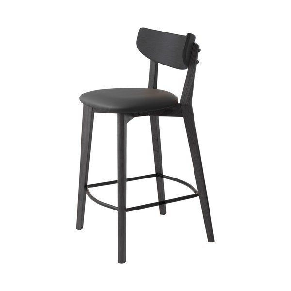 Черен бар стол (височина на седалката 67 cm) Pero – Unique Furniture-image-2