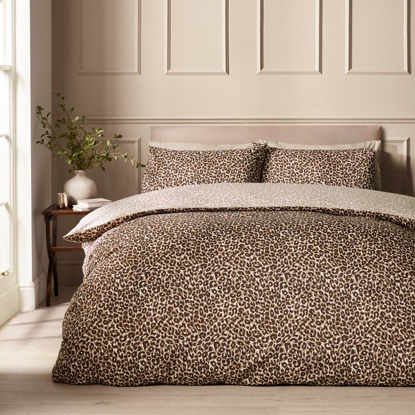 Кафяво единично  спално бельо 135x200 cm Animal Print – Catherine Lansfield-image-3