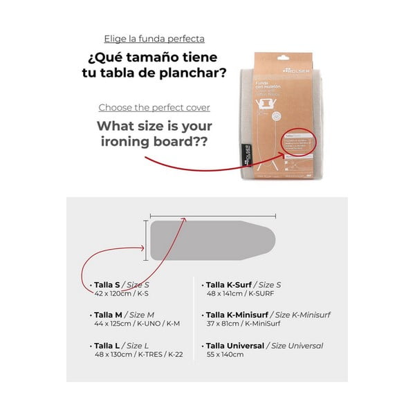 Покривало за дъска за гладене 140x55 cm Universal – Rolser-image-1