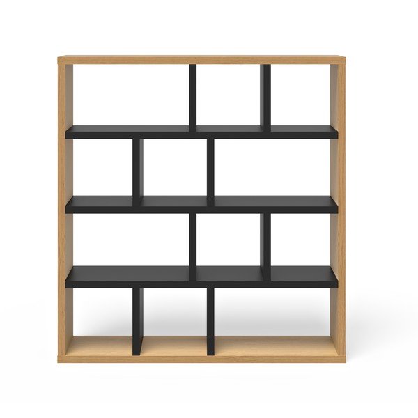 Етажерка за книги в дъбов декор в черен и естествен цвят 150x159 cm Berlin - TemaHome-image-3