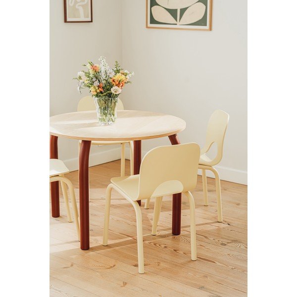 Кръгла трапезна маса с дъбов плот ø 100 cm Meko – noo.ma-image-2