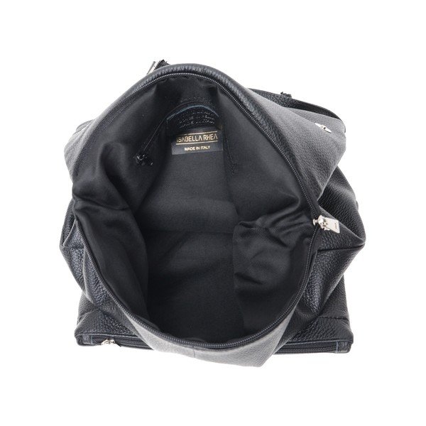 Черна кожена раница - Isabella Rhea-image-4