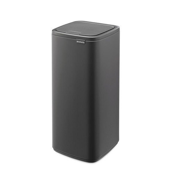 Тъмносиво стоманено кошче за боклук отваряне с докосване 30 l Bo Touch – Brabantia