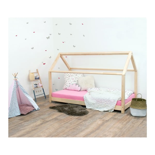 6214/90X200-PRIPНатурално детско легло без страници, изработено от смърчова дървесина Тери, 120 x 80 cm - Benlemi