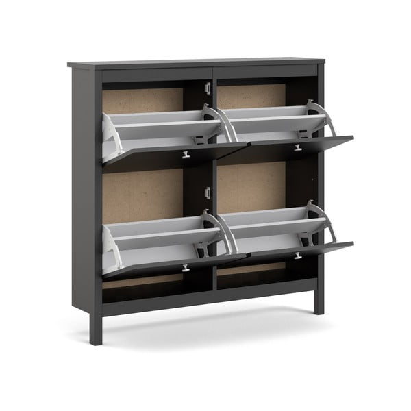 Черна накланяща се стойка за обувки Madrid – Tvilum-image-4