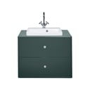 Тъмнозелен шкаф с умивалник без смесител 80x62 cm Color Bath - Tom Tailor
