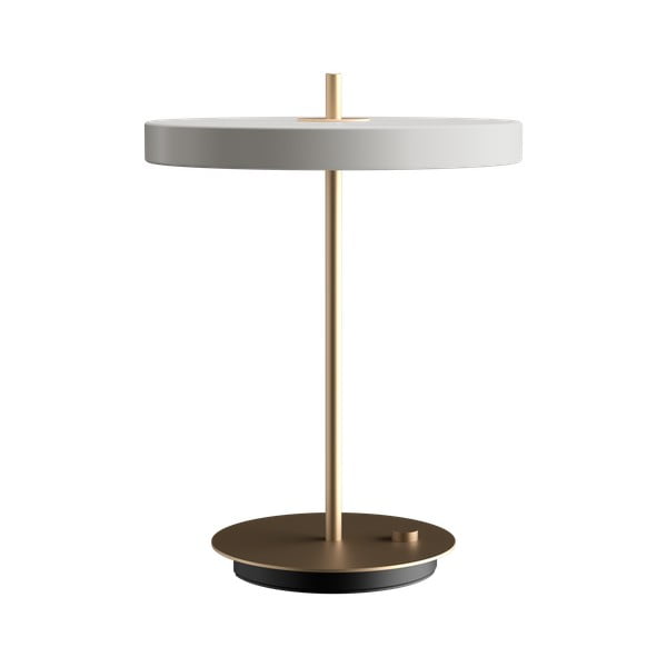 Светлосива LED затъмняваща се настолна лампа с метален абажур (височина 41,5 cm) Asteria Table – UMAGE
