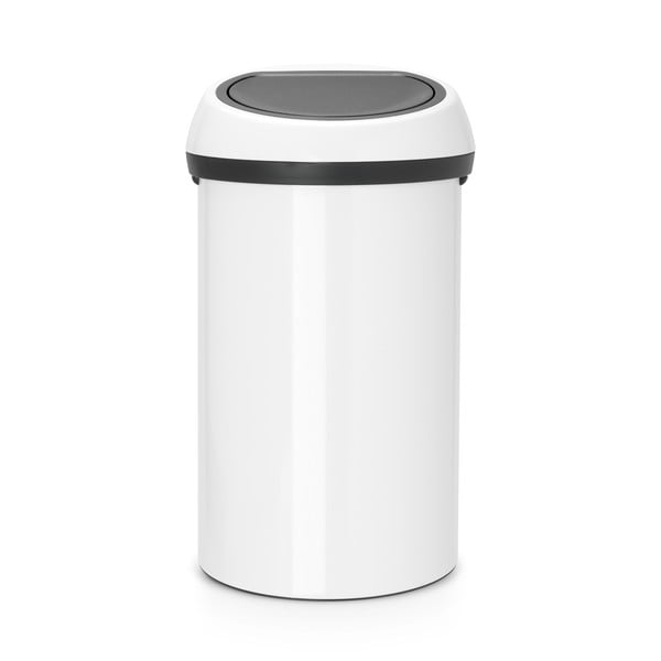 Бяло стоманено кошче за боклук, отваряне с докосване 60 l Touch Bin – Brabantia-image-2